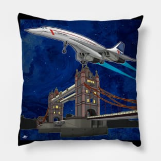 Concorde Flying beneath the Stars Pillow