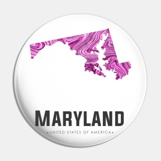 Maryland state map abstract pink Pin