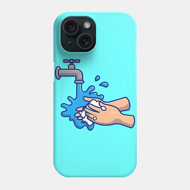 Washing hand cartoon 6 Phone Case by Catalyst Labs