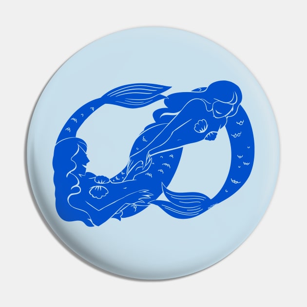 Gay Infinity Mermaids- Blue Pin by VenaCoeurva