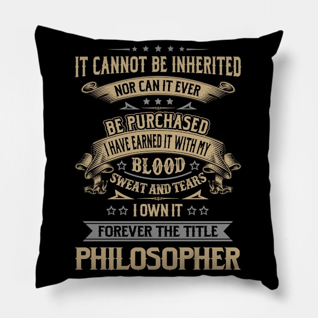 Forever the Title Philosopher Pillow by Shoes