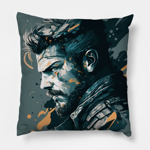 Snake Portrait Pillow by Durro