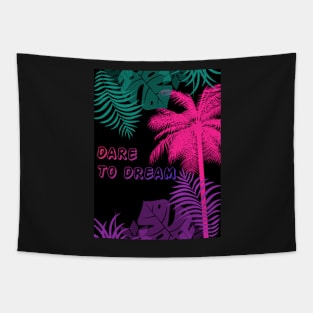 Eco-local living,palm tree,summer,summertime,summer season,DARE TO DREAM Tapestry