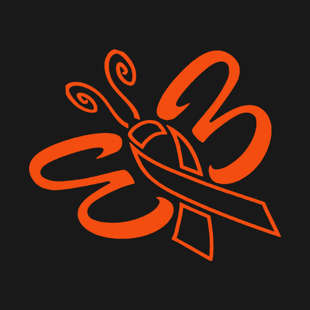 Butterfly Hope Believe Faith Cure For Hunger Awareness Orange Ribbon Warrior by celsaclaudio506