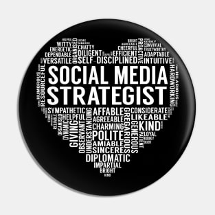 Social Media Strategist Heart Pin