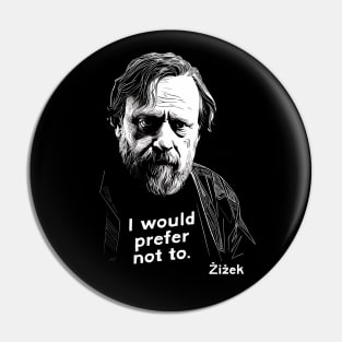 Slavoj Žižek /  Retro Styled Fan Design Pin