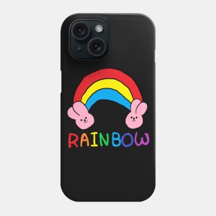 rainbow rabbit Phone Case