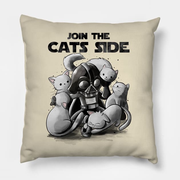 Join the cats side Pillow by Fan.Fabio_TEE