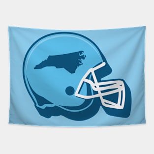 North Carolina Outline Football Helmet Tapestry