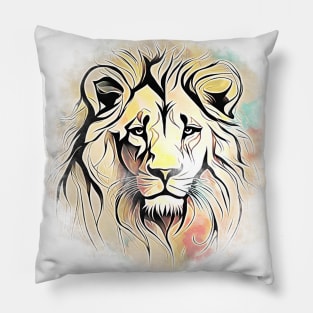 Lion Head Design Pillow