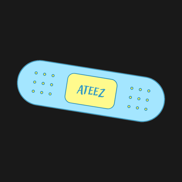 ATEEZ blue and yellow bandage by mrnart27