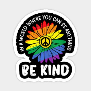 World  Daisy Peace Hippie Gay Pride LGBT Magnet