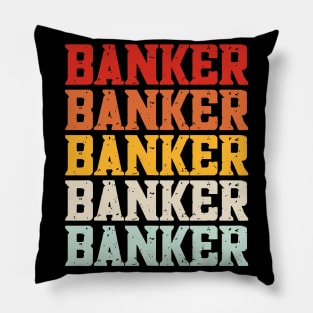 Funny Loan Officer Retro Vintage banker Pillow