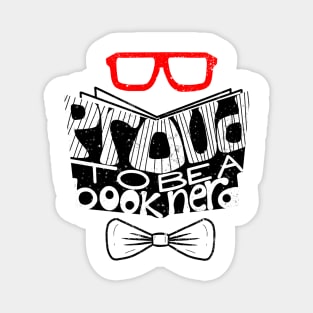 Proud to be a Book Nerd Male Bowtie And Glasses Magnet