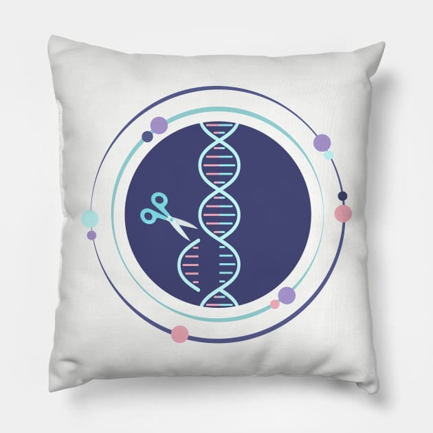 Gene editing synthetic biology design Pillow by Fun with Science