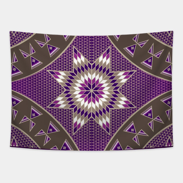 Morning Star with Tipi's "Purple" Tapestry by melvinwareagle