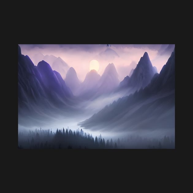 purple misty mountain by Annka47