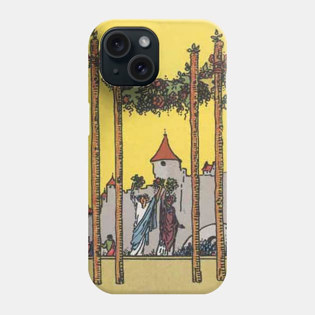 Four of Wands Tarot Phone Case by NovaOven