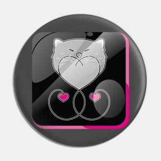 Shiny Cat Lover Button Pin