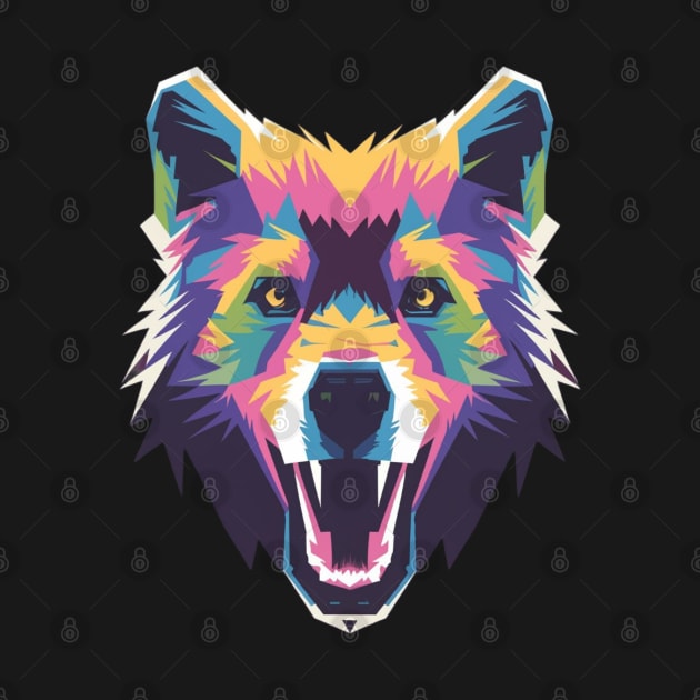 WPAP Werewolf face by MercurialMerch