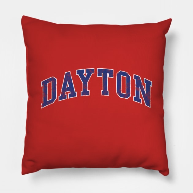 Dayton Athletic Text Pillow by fatdesigner