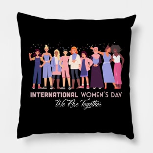 international womens day we raise together 2024 Pillow