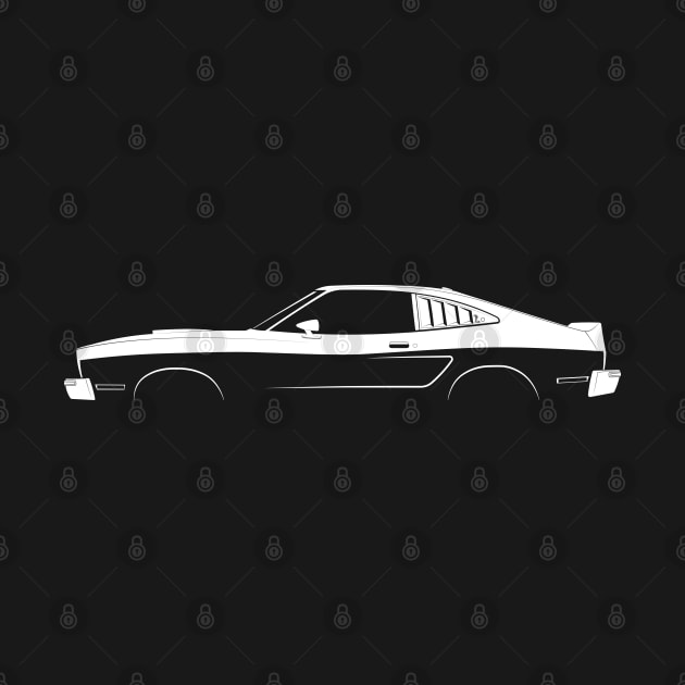 Ford Mustang II Cobra II (1977) Silhouette by Car-Silhouettes