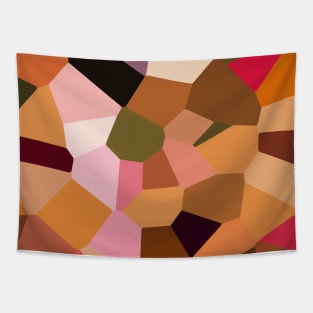 Retro patch work geometric shapes Tapestry