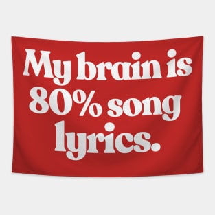 My brain is 80% song lyrics Tapestry