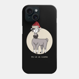 Fa la la llama funny christmas llama design Phone Case