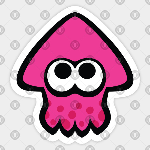 Neo Splatoon Squid (Pink) Splatoon Sticker TeePublic