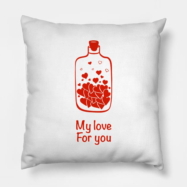 Love for you Pillow by AlinaArt