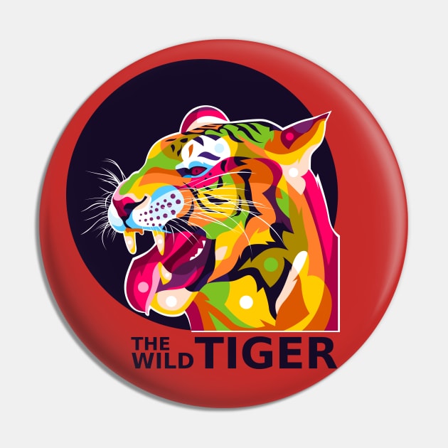 The Wild Tiger Pin by wpaprint