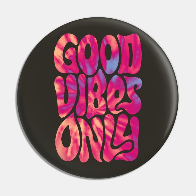 Good Vibes Only | Peach Pin by visionarysea
