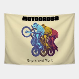 Vintage Motocross Grip N Rip Tapestry