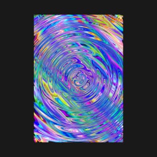 Psychedelic waves multicolored abstract T-Shirt