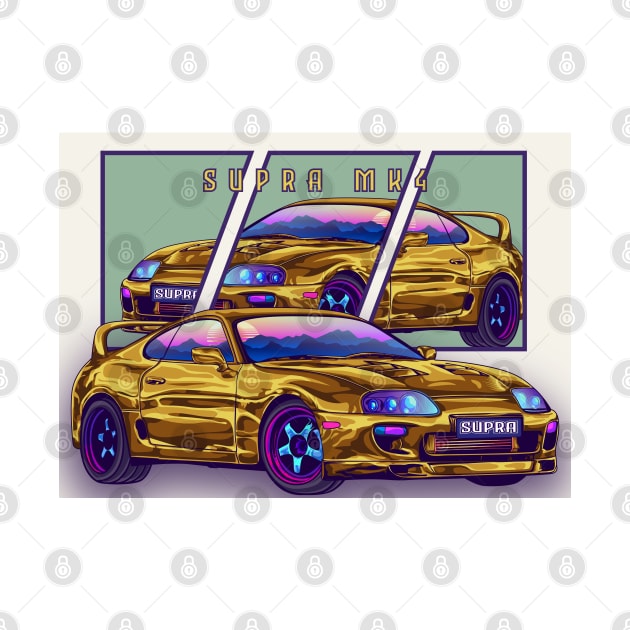 Toyota Supra mk4 Car Retro by Ilhamqrov