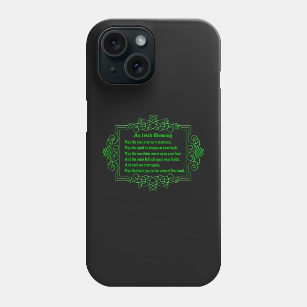 St. Patrick's Day Irish Blessing Phone Case by Atteestude