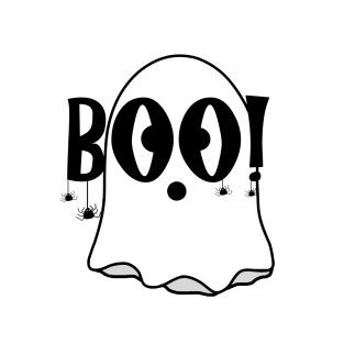 Boo! Halloween t-shirt, Ghost Tee, Ghost costume, Trick and Treat, Black and white design, Halloween Ghost top, Ghost Face shirt, Halloween T-Shirt