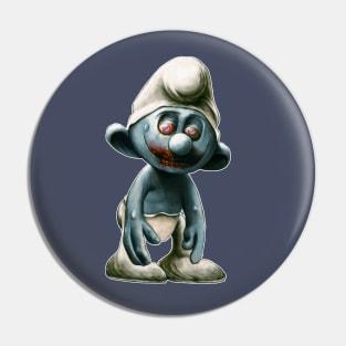 SMURF ZOMBIE CARTOON FUNNY Pin