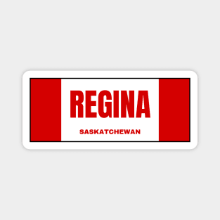 Regina City in Canadian Flag Colors Magnet