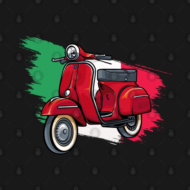 Italy Classic Vespa Scooter Moped Bike Retro Love Vintage by Your Culture & Merch