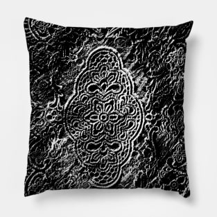 Black Flowerlace Pillow