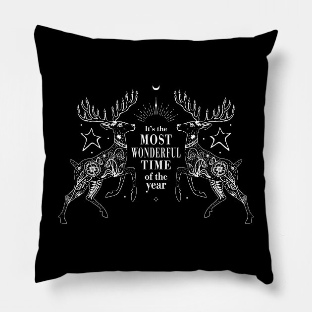The Most Wonderful Time of the Year Pillow by BrookeFischerArt