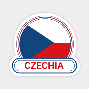 Czechia Country Badge - Czechia Flag Magnet