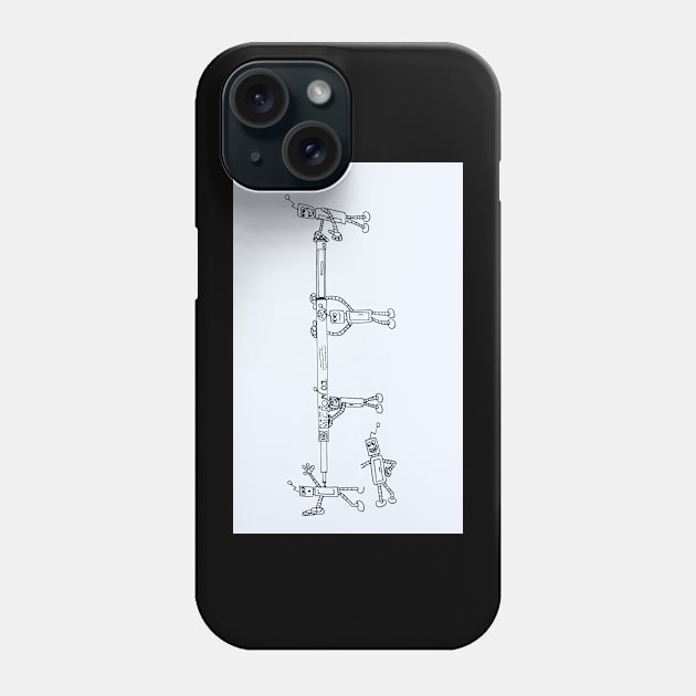 Favorite Robot Art Supply Phone Case by Soundtrack Alley