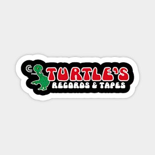 Turtle's Records & Tapes (White Text) Magnet