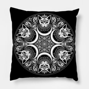 Sphynx Cat - Black and White  - Sunweaver Pillow