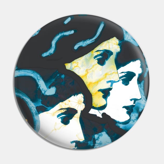 Virginia Woolf Blues Pin by Exile Kings 