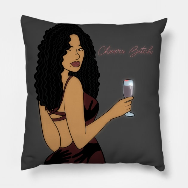 Cheers B!tch Pillow by Taylor.Bluez